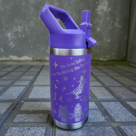 KPop Huntrix 12oz Water Bottle Purple