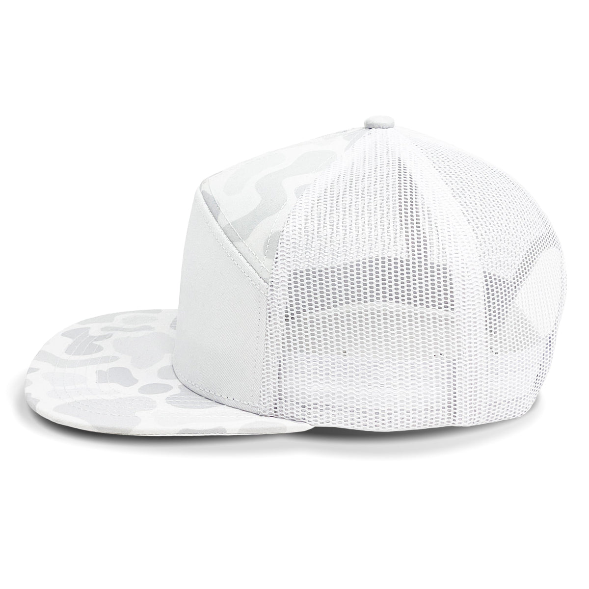 White mesh cap on a white background side view