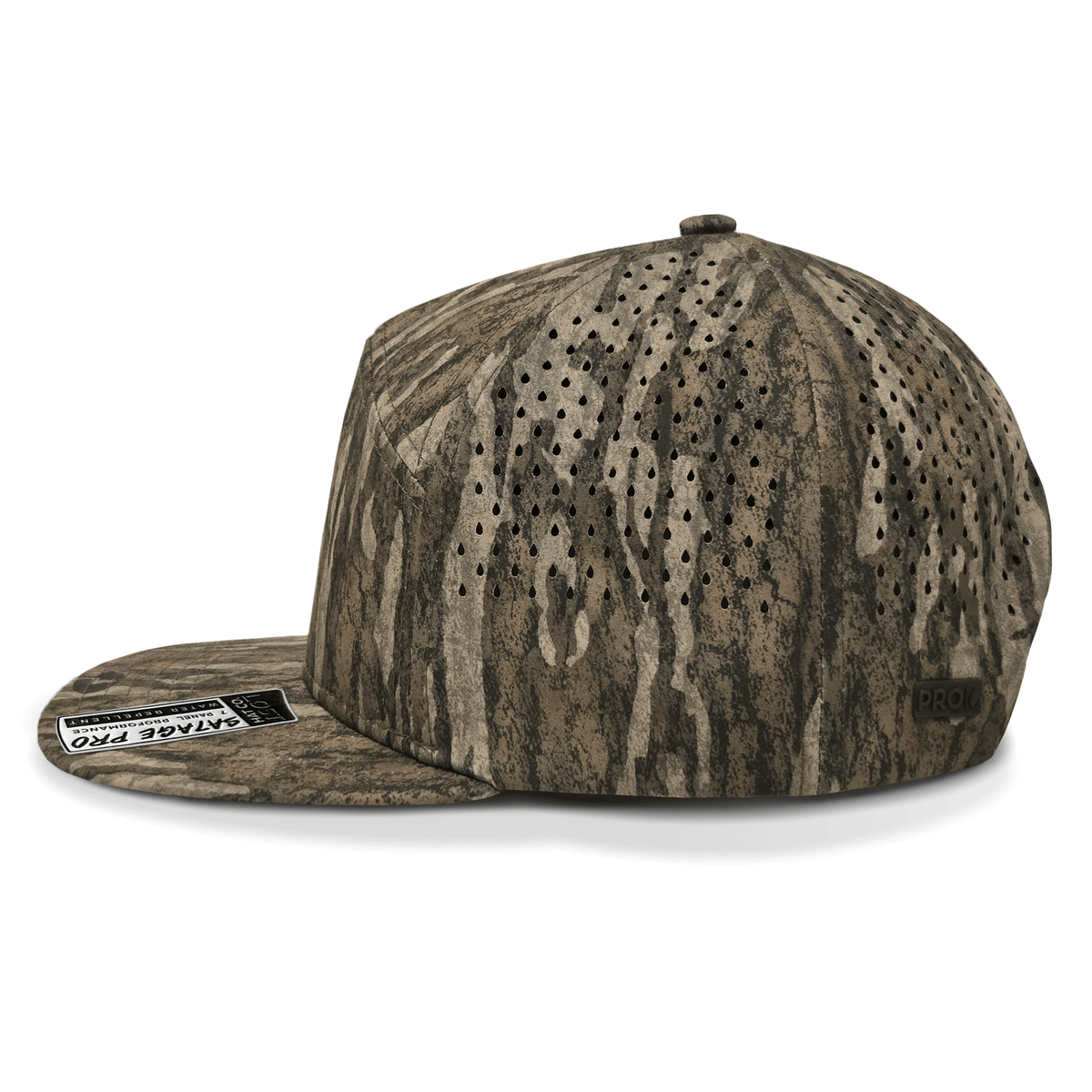 Camouflage baseball cap with a white background side view