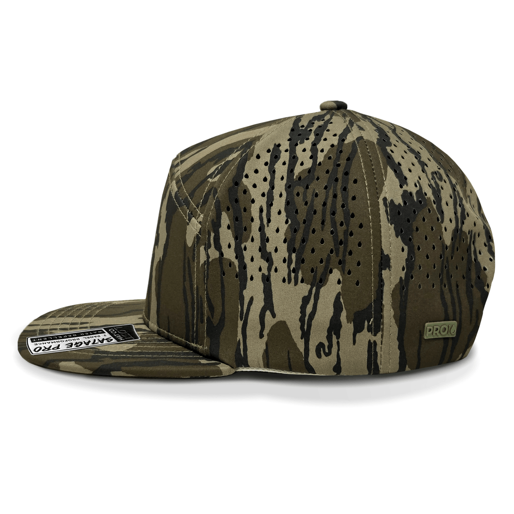 Camouflage baseball cap on a white background side view